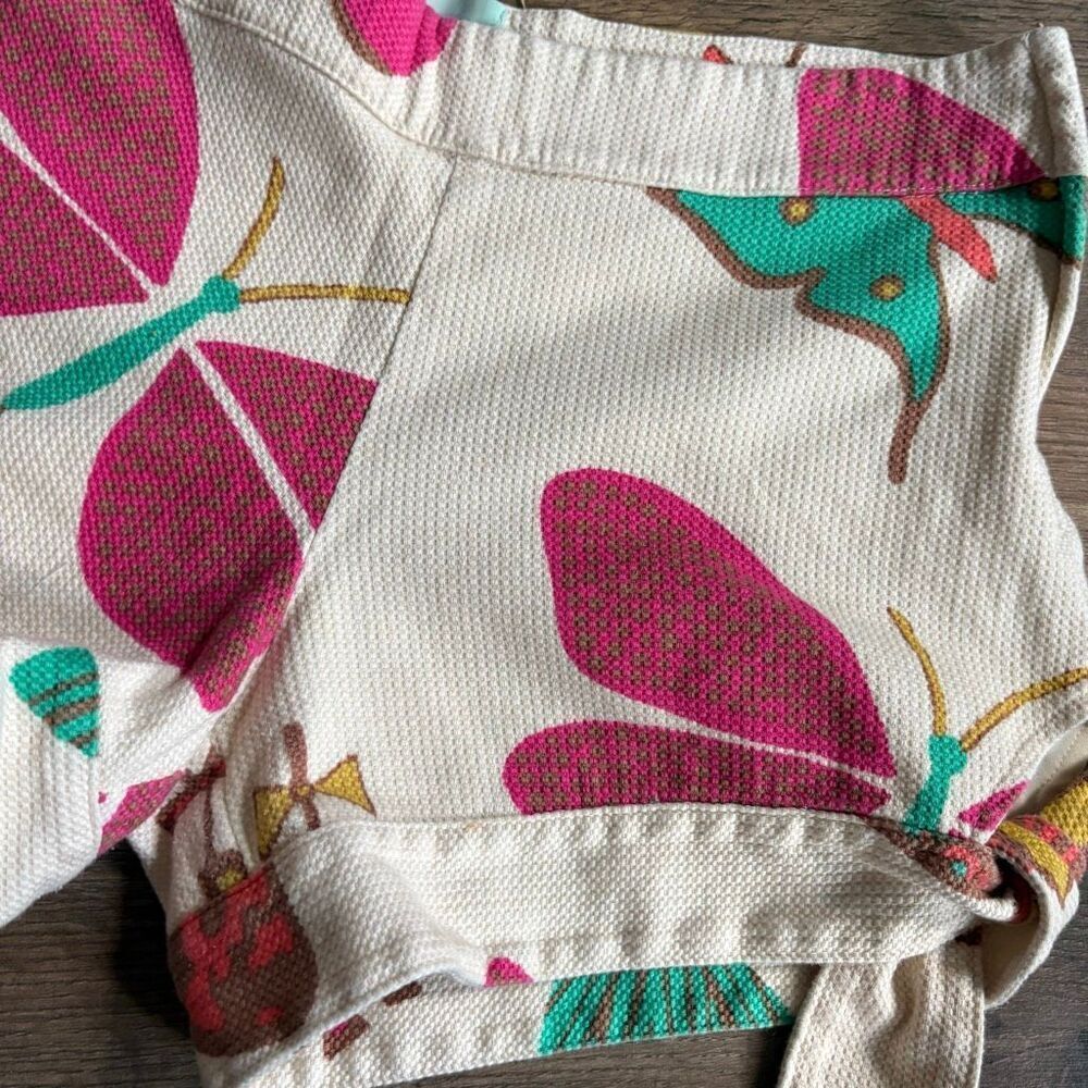 Judith March Retro Cream Butterfly Shorts Women's S Vintage Inspired Preppy Y2K - Picture 4 of 9